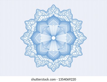 Light blue rosette (money style emblem)