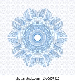Light blue rosette (money style emblem)