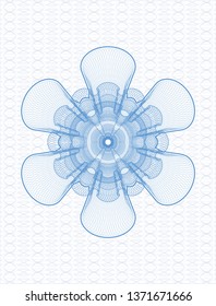 Light blue rosette (money style emblem)