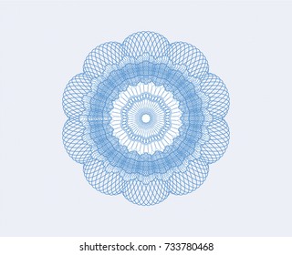 Light blue rosette (money style emblem)
