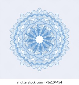 Light blue rosette (money style emblem)