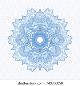 Light blue rosette (money style emblem)