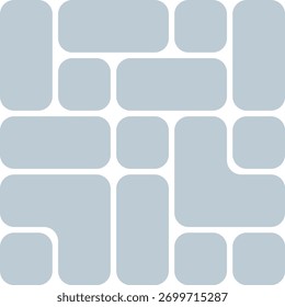 Light Blue Rounded Rectangles In A Grid Layout On White Background abstract arrangement