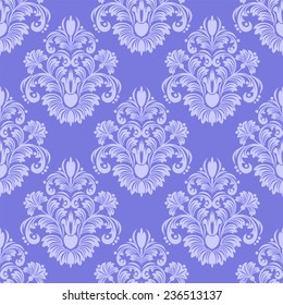 Light blue seamless damask Wallpaper.