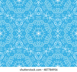 light blue seamless ornamental  pattern muslim vector surface