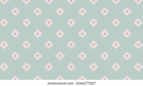 Light blue seamless pattern with flowers