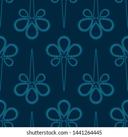Light blue seamless pattern on a dark background
