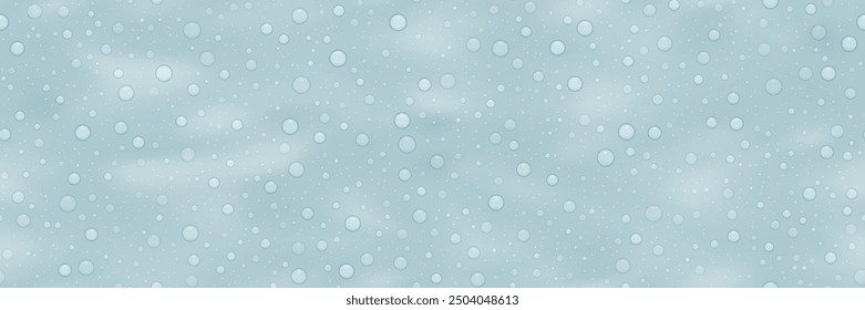Light blue seamless texture of gel with air bubbles. Microscope illustration of liposome skincare liquid or micellar tonic with two phases. Vector bg