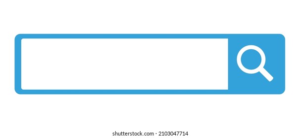 Icono del cuadro de búsqueda azul claro. Vector.