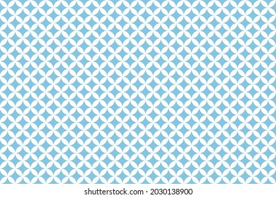 Light blue shippo Japanese decor. Seven treasures geometric pattern design.