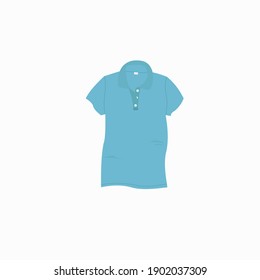 Light Blue Shirt With Collar And White Buttons, Suitable For Waiters And Service Personnel