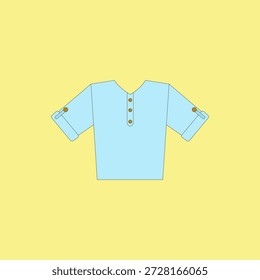 Ilustración vectorial de camisa azul claro