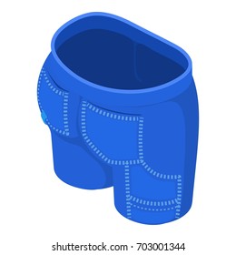 Light blue short icon. Isometric illustration of light blue short vector icon for web