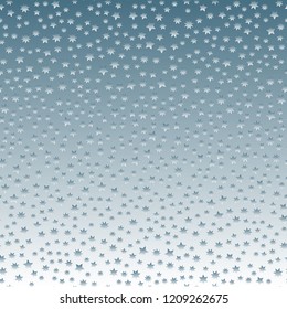 Light blue simple flat style light star flares seamless texture. Vector illustration