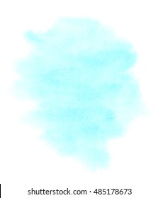 Light blue sky banner, abstract hand painted watercolor background, vector illustraton