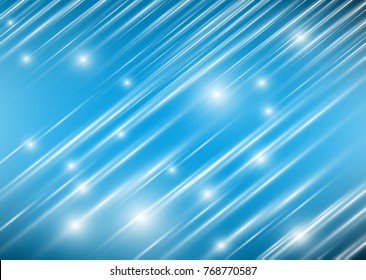 Light Blue Sky Shiny Abstract background ,meteor shower concept,design for Wallpaper and other,Vector,Illustration.