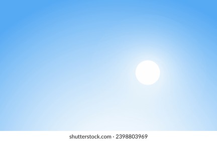 Light blue sky vector illustration.