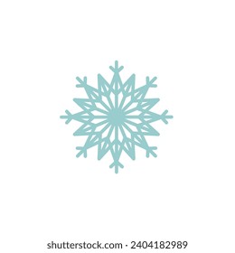 light blue snowflake set background