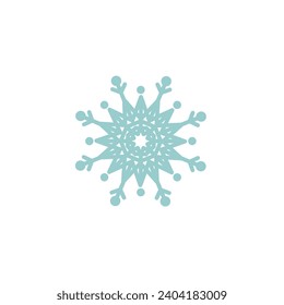 light blue snowflake set background