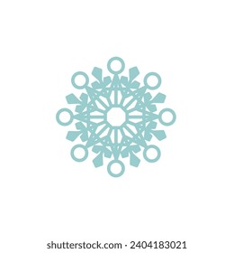 light blue snowflake set background