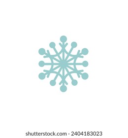 light blue snowflake set background