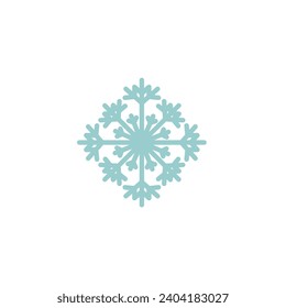 light blue snowflake set background