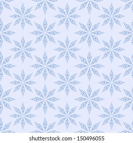 Light Blue Snowflakes Seamless Background Pattern