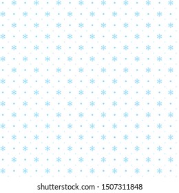 Light blue snowflakes seamless pattern background
