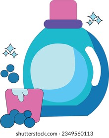 diseño de botellas de jabón azul claro