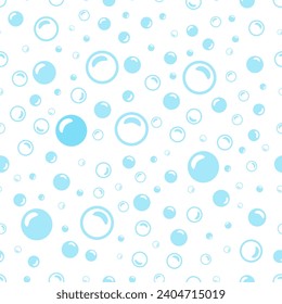 light blue soap bubbles on a white background jpeg mouse. Bubbles vector background with flat line icons. illustration. pattern