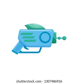 Light Blue Space Laser Ray Gun Blaster Vector Illustration