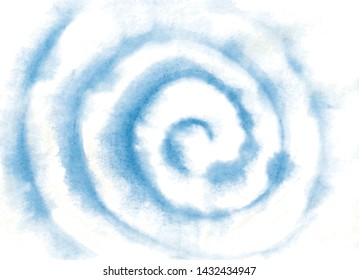 Light blue spiral ink vector lines, background material, art illustration, white background.