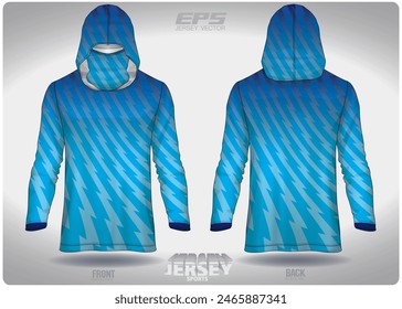 light blue spiral lightning pattern design, illustration, textile background for sports t-shirt, football jersey shirt mockup for football club. consistent front view