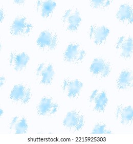 Light Blue Stained Watercolor Effect Textured Dotted Pattern