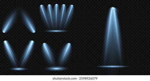 Light blue Star, Soft Sunny Sparkle. Glowing abstract isolated light effects lens. Spotlight and Star with Bokeh and Dust Effect. Glowing Abstract. Lens flash, explosion, spark.