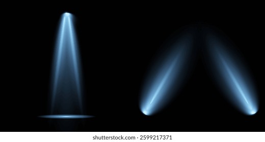 Light blue Star, Soft Sunny Sparkle. Glowing abstract isolated light effects lens. Spotlight and Star with Bokeh and Dust Effect. Glowing Abstract. Lens flash, explosion, spark.