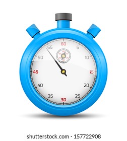 The light blue stopwatch illustration / The stopwatch / The stopwatch illustration