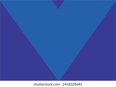 Light blue stroke triangles background on blue background.