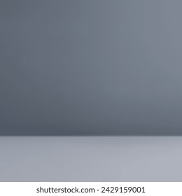 Light blue studio room background with spotlight gradient. Template mock up for display or presentation of product 