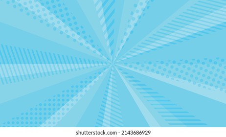 light blue sunburst background  with dots and stripes
