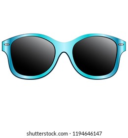 Light Blue Sunglasses Vector Symbol