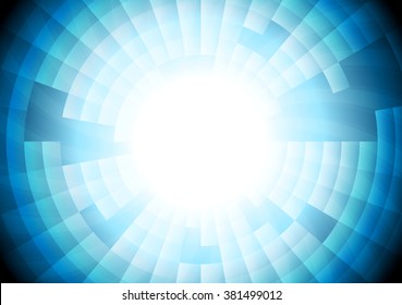 Light blue tech abstract gear background. Vector template illustration