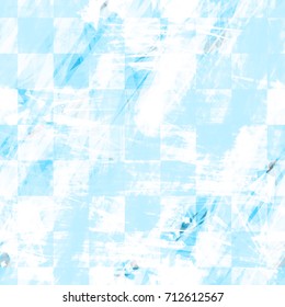 Light blue templates with chess pattern. Seamless texture. Abstract vector background for web page, banners, fabric, home decor, wrapping 