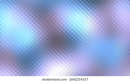 Light blue texture. Iridescent glass effect. Rainbow soft gradient. Glasswork effect digital paper. Sparkle pattern. Vector illustration
