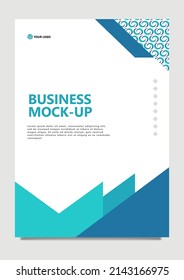 Hellblaues Thema Business Cover mit kurvigem Farbverlauf-Dekor. Geeignet für Geschäftsbericht, Firmenprofil und Geschäftsangebot.