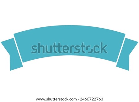 light blue thick arched title ribbon