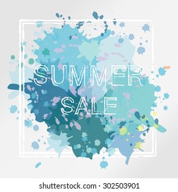 light blue tone background on vintage mid year summer sale