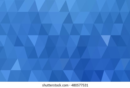 Light blue triangle mosaic background. A completely new color illustration in a vague style. The completely new template can be used for your brand book.