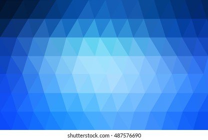 Light blue triangle mosaic background. Modern geometrical abstract illustration with gradient. The template can be used as a background for cell phones.