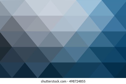 Light blue triangle mosaic background. Creative geometric illustration in Origami style with gradient. The template can be used as a background for cell phones.